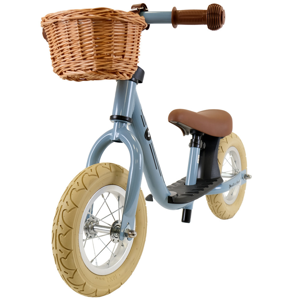  Starter retro petrol blau inklusive Weidenkorb