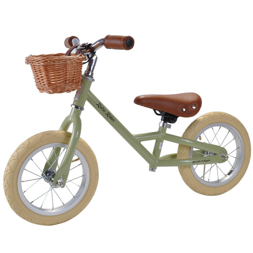  Retro Rider Grün inklusive Weidenkorb