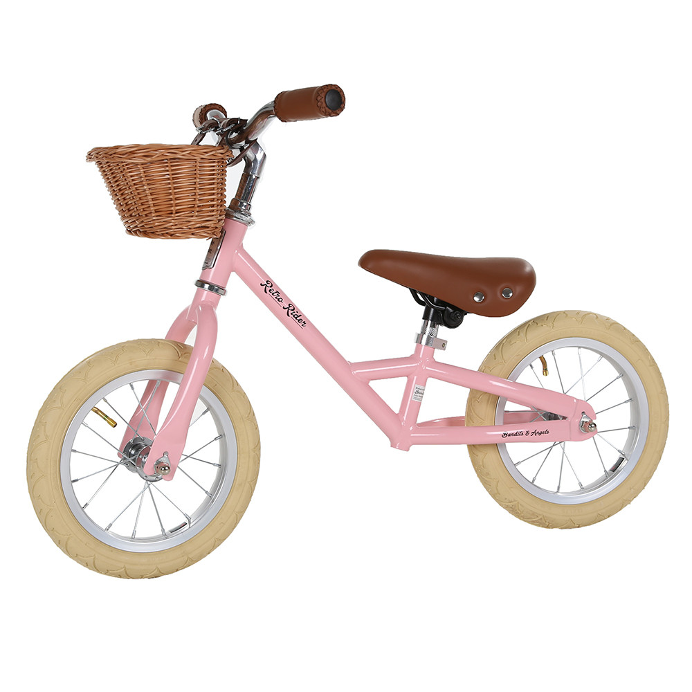  Retro Rider Rosa inklusive Weidenkorb